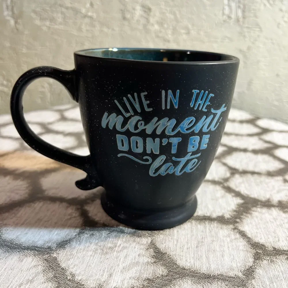 Boston Warehouse Black and Blue Ceramic Drinkware Mug